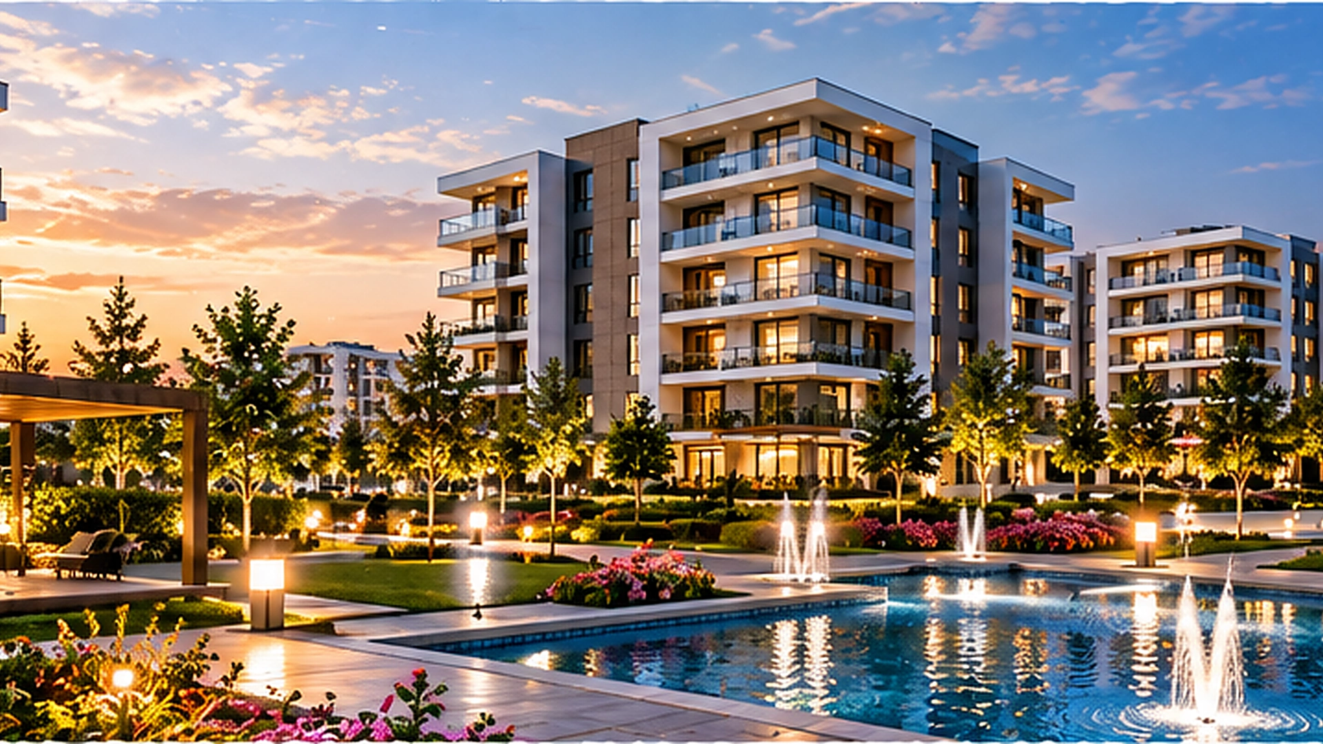 Modern konut projesi ve çağdaş yapı mimarisi